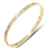 Susan Rose Celene /Numerical Gold /Stainless Steel Bangle Outlet