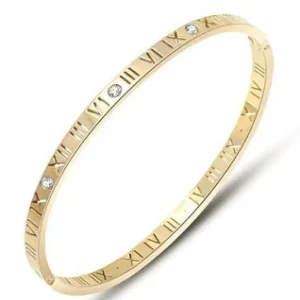 Susan Rose Celene /Numerical Gold /Stainless Steel Bangle Outlet