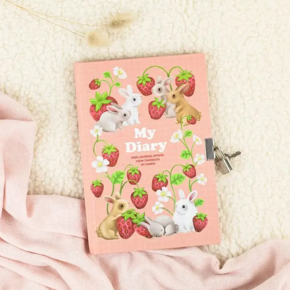 tiger_tribe_lockable_diar_3.webp Tiger Tribe Lockable Diary - Berry Bunny Best
