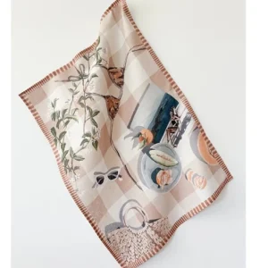 Whitney Spicer Linen Tea Towel - Tan Lines Sale