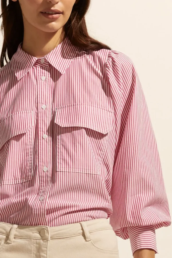 Zoe Kratzmann Underpin Top - Magenta Stripe Fashion