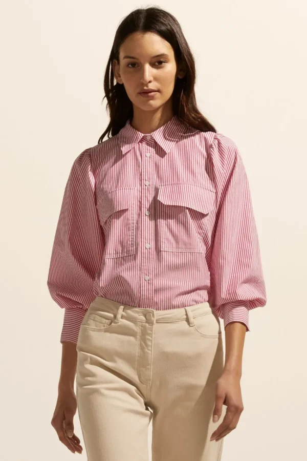 Zoe Kratzmann Underpin Top - Magenta Stripe Fashion