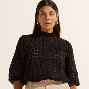 Zoe Kratzmann Wayfarer Top - Black Window Hot