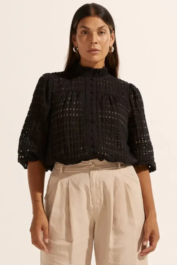 Zoe Kratzmann Wayfarer Top - Black Window Hot