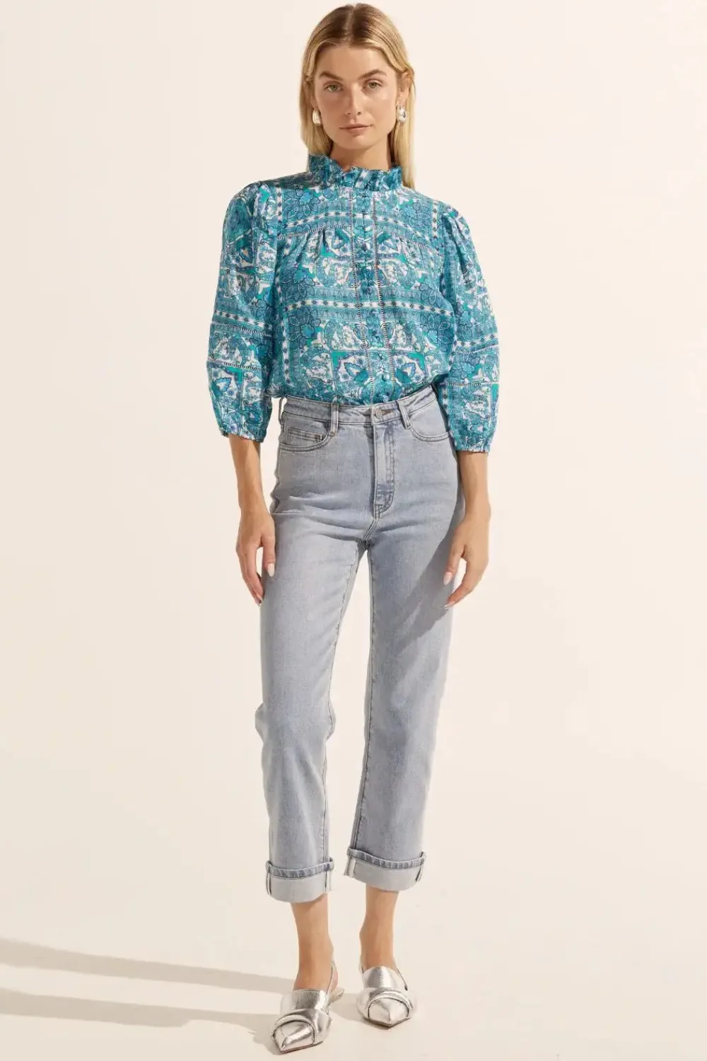 zoe_kratzmann_wayfarer_to_2.webp Zoe Kratzmann Wayfarer Top - Sapphire Tile New