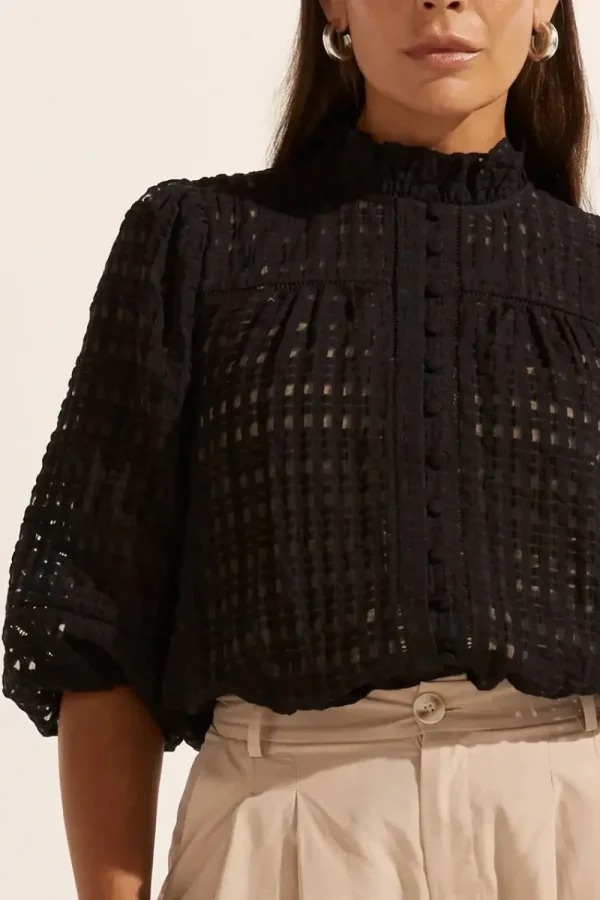 Zoe Kratzmann Wayfarer Top - Black Window Hot