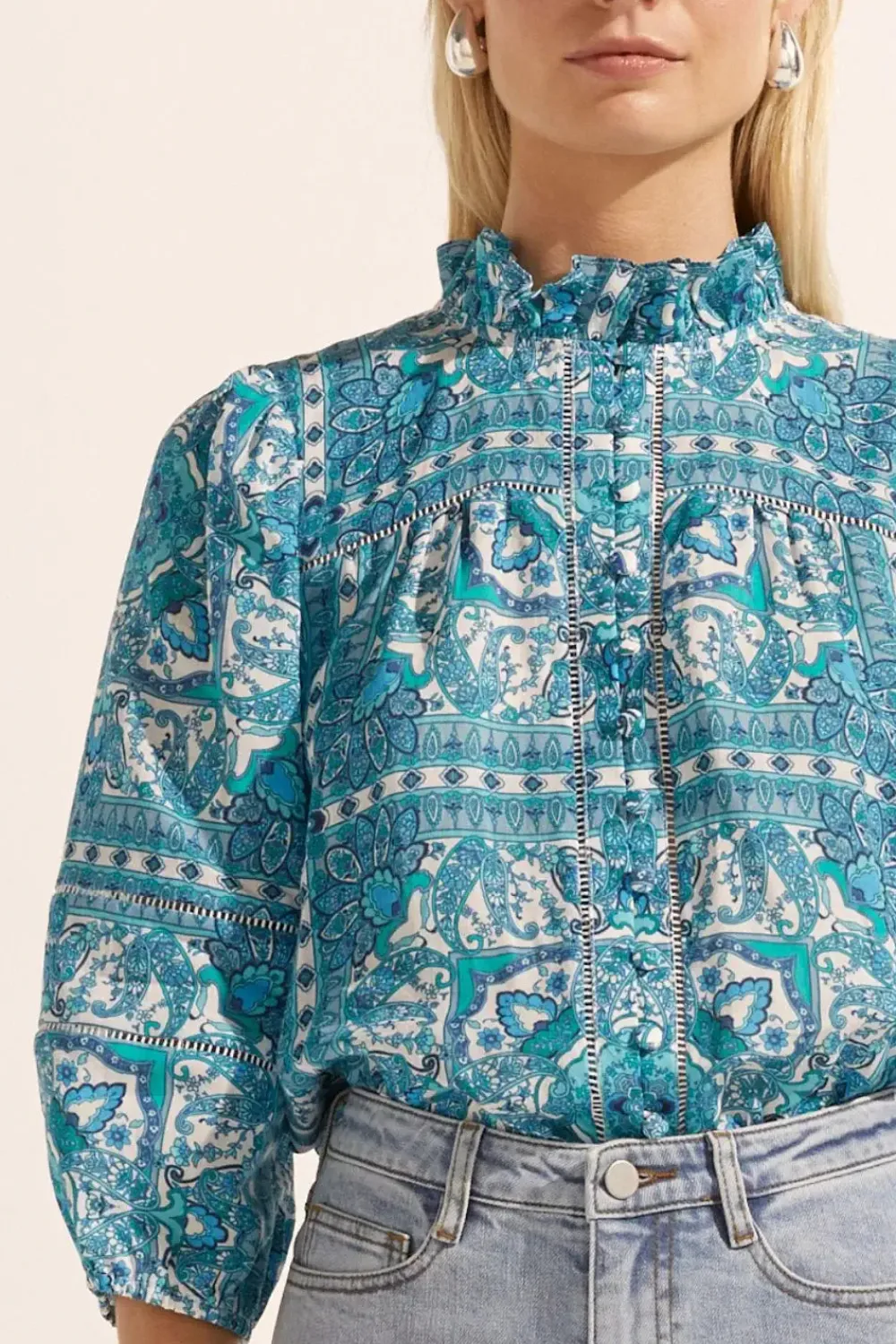 zoe_kratzmann_wayfarer_to_7.webp Zoe Kratzmann Wayfarer Top - Sapphire Tile New