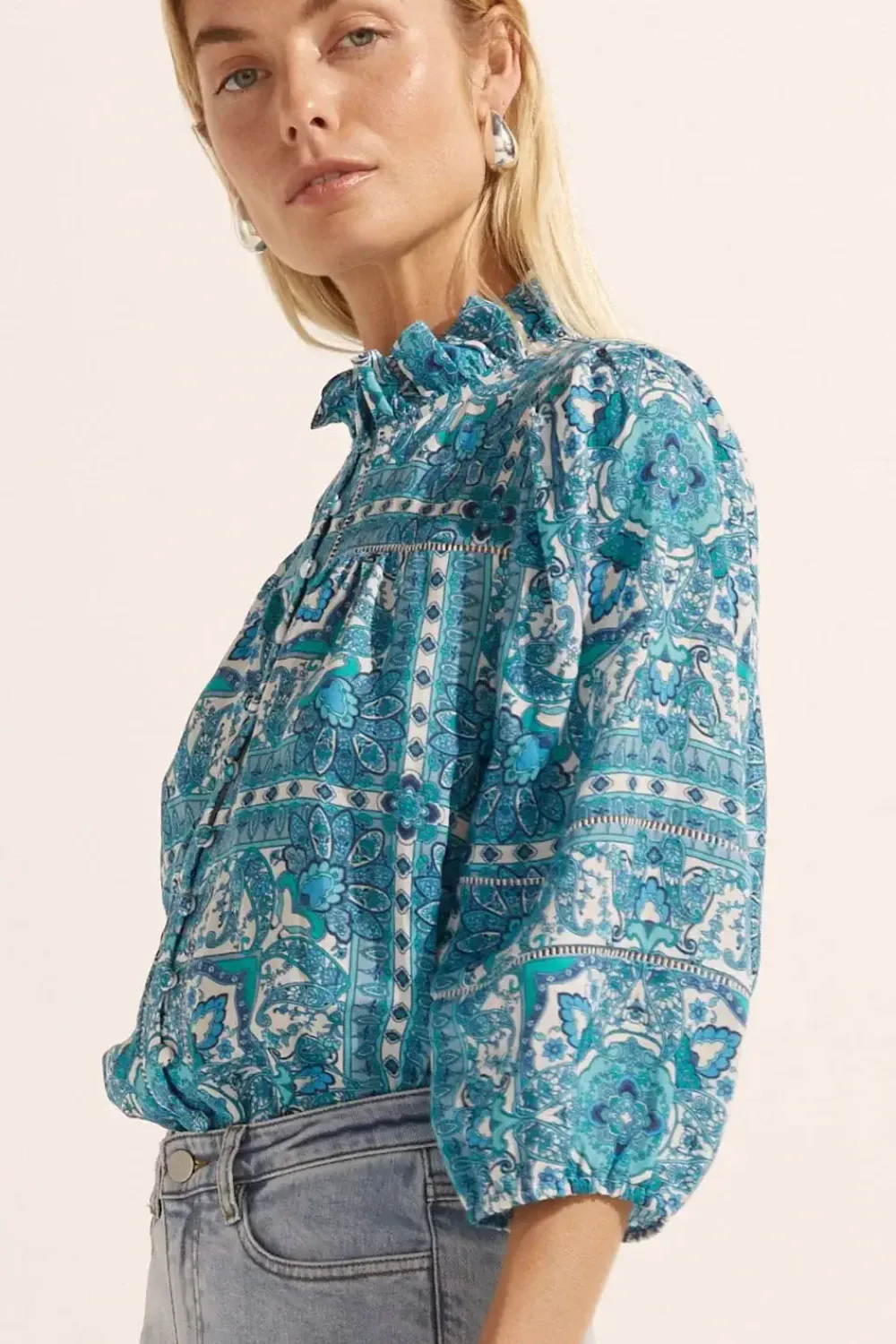 zoe_kratzmann_wayfarer_to_8.webp Zoe Kratzmann Wayfarer Top - Sapphire Tile New